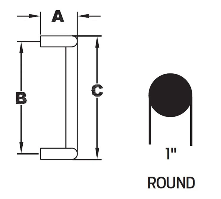offset door pull-size